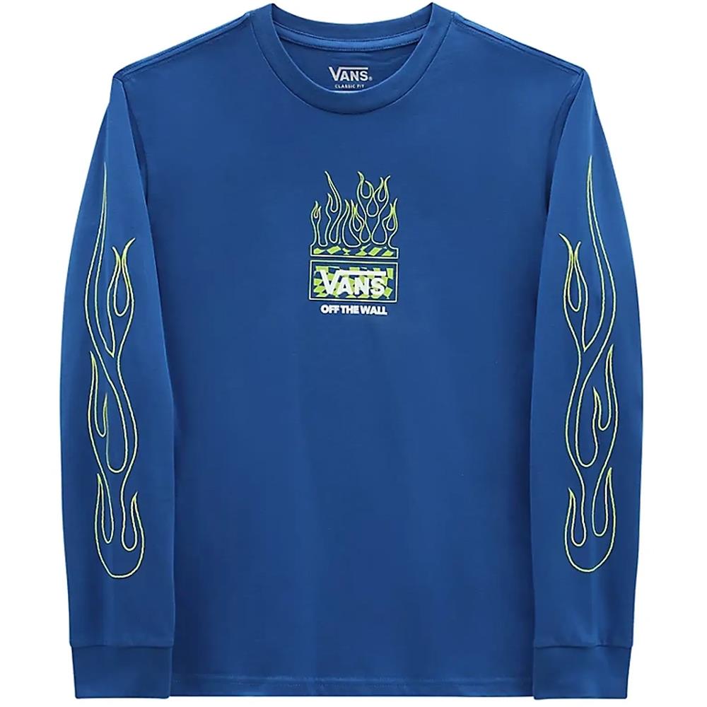 Vans Kids Neon Flames Long Sleeve T-Shirt - True Blue | Source BMX | Sport-T-Shirts
