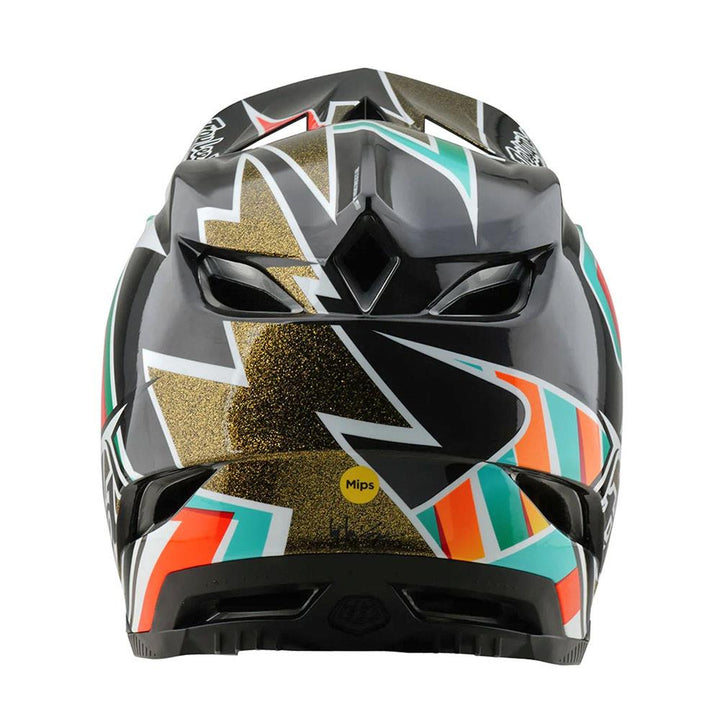 Troy Lee D4 Carbon MIPS Race Helmet - Frames Black/Gold
