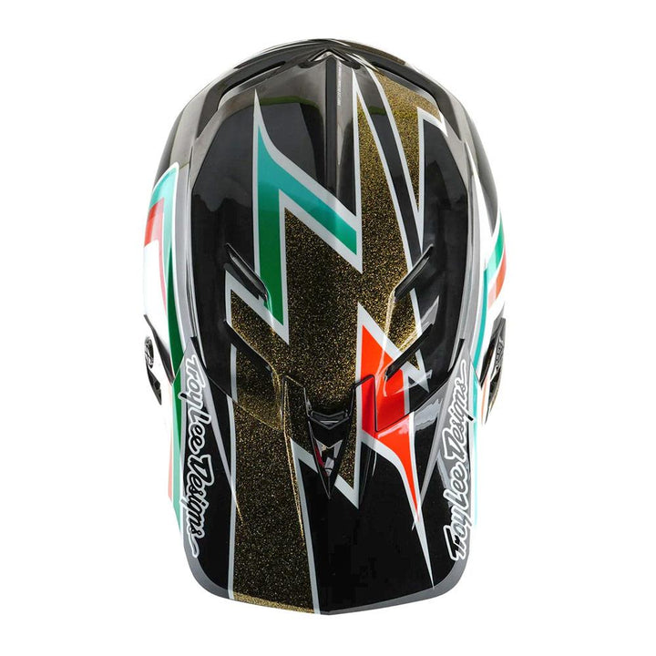 Troy Lee D4 Carbon MIPS Race Helmet - Frames Black/Gold
