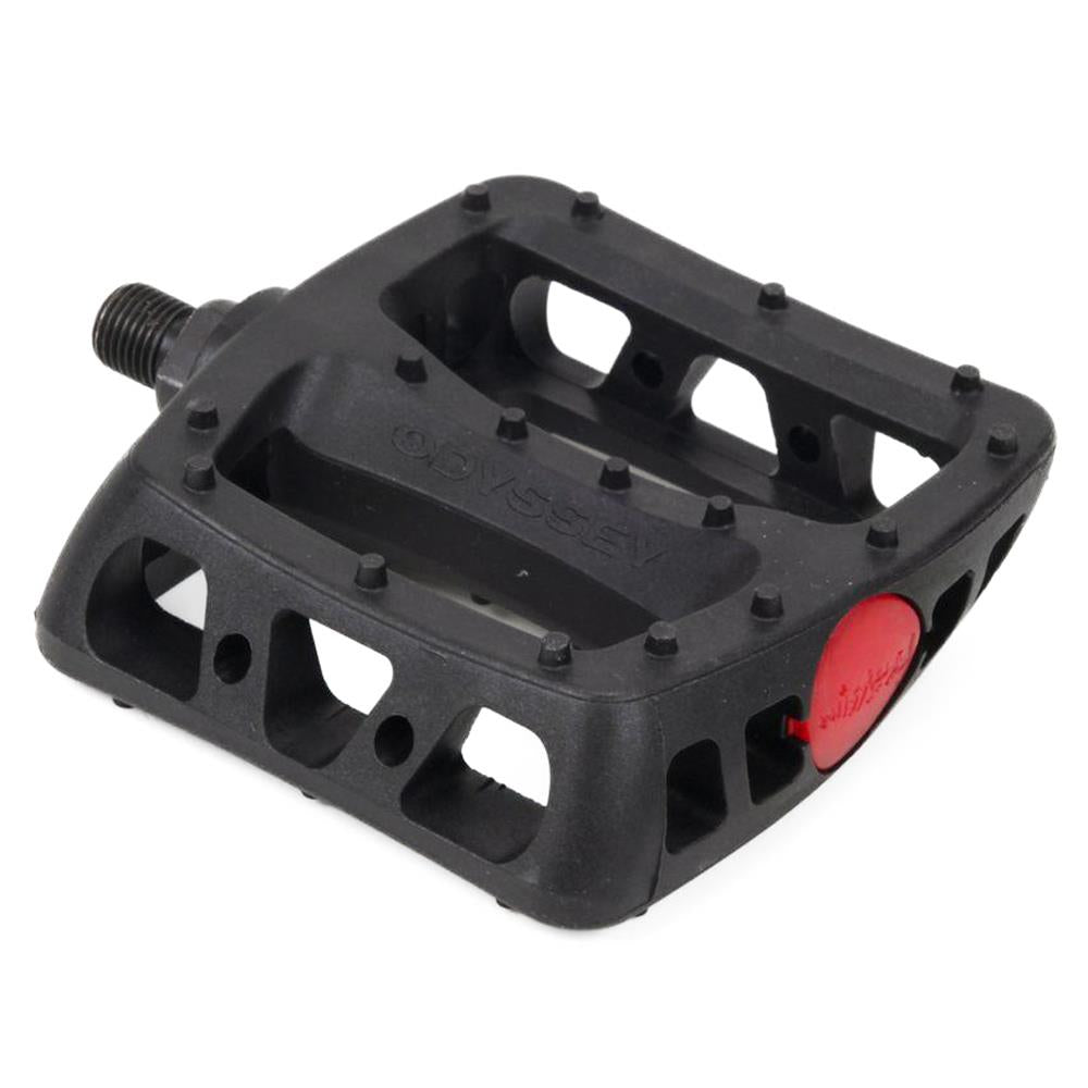 Pédales BMX Vintage Odyssey Triple Piège - 1/2 Pouce - Noir/Argent