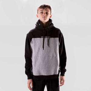 Stay Strong Cut Off Hoodie - Black/Grey
