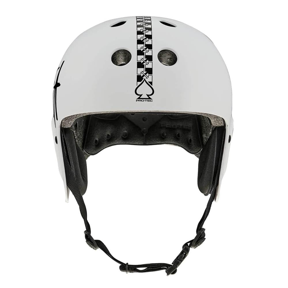 Pro-Tec Full Cut FIT Checkered Helmet - Light Grey