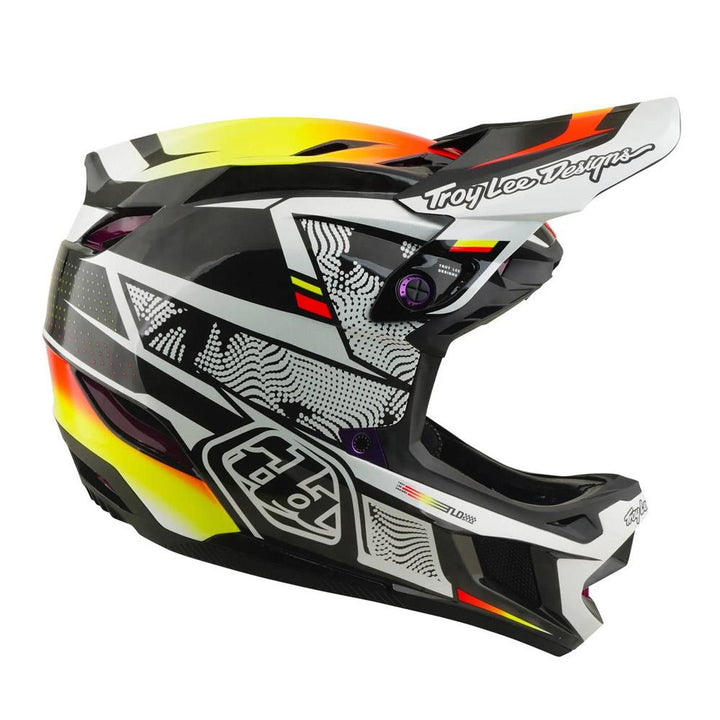 Troy Lee D4 Carbon MIPS Race Helmet - Lined Up Black