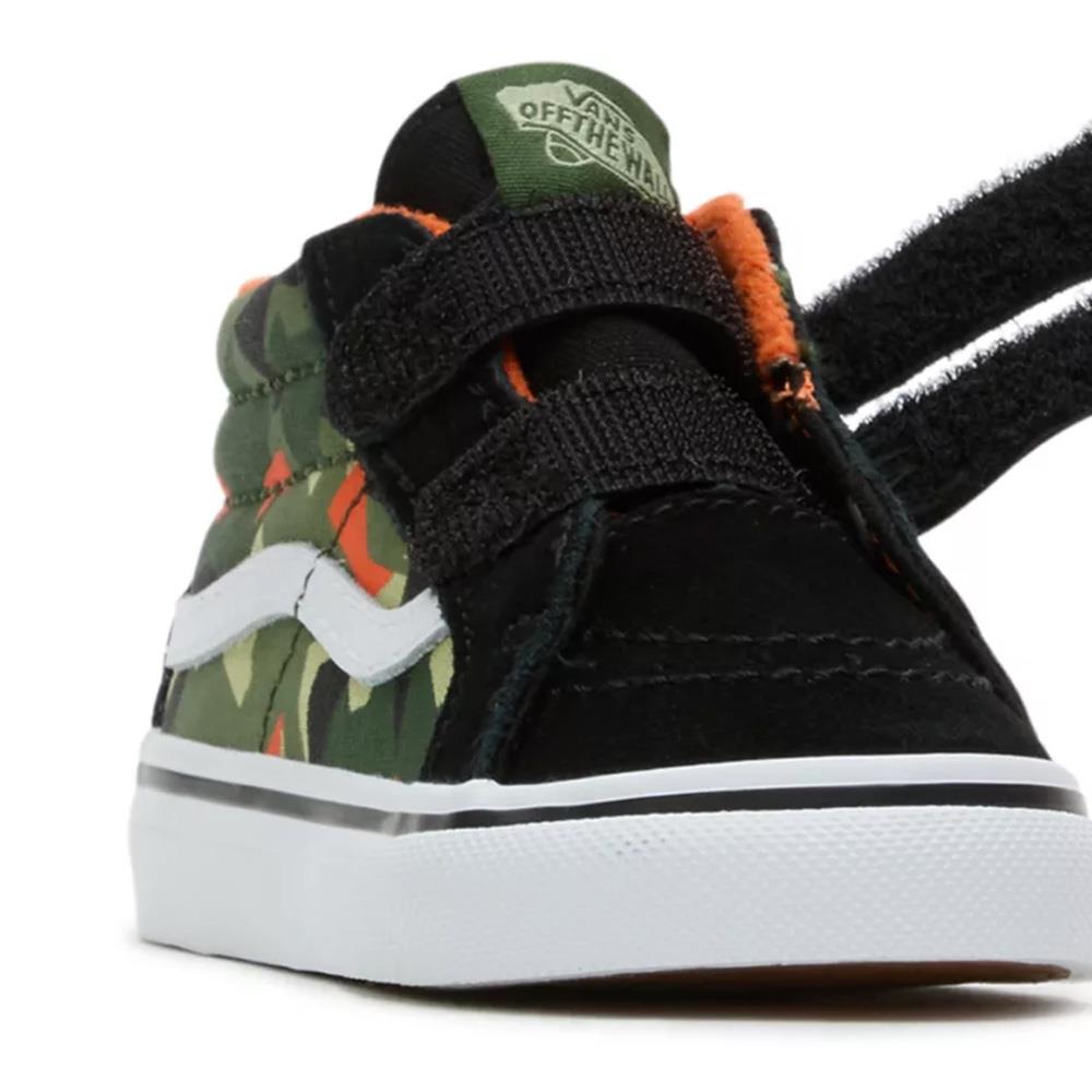 Vans Niño Sk8-Mid Reedición de gancho y bucle Zapatillas - Geo Camo Negro/Multi