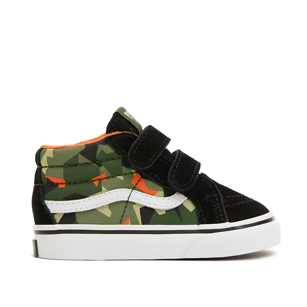 Vans Niño Sk8-Mid Reedición de gancho y bucle Zapatillas - Geo Camo Negro/Multi