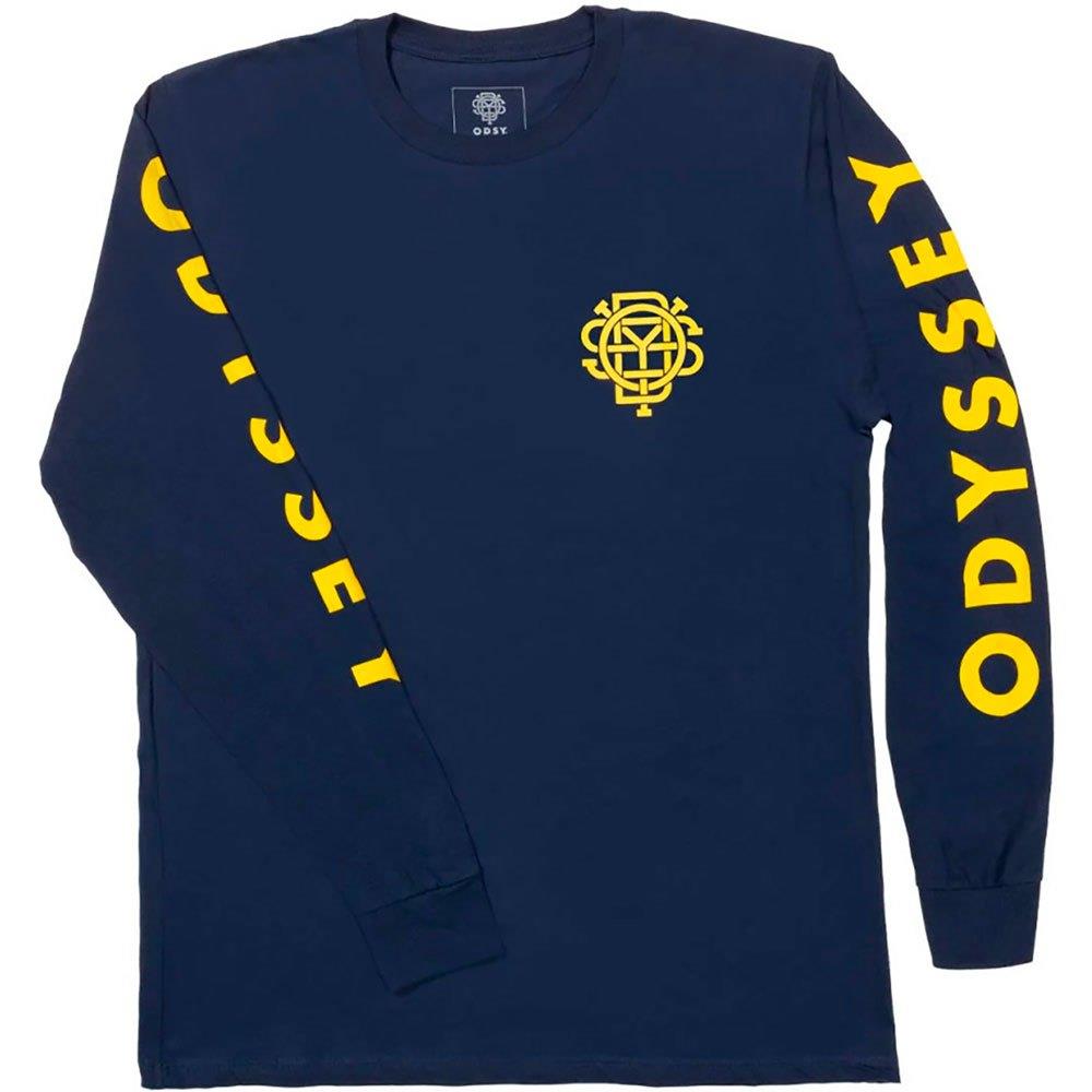 Odyssey Futura Long Sleeve T-Shirt - Navy With Mustard Ink