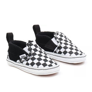 Vans Culla per il checker a V per neonati Scarpe (0-1 anno) - Nero/True White