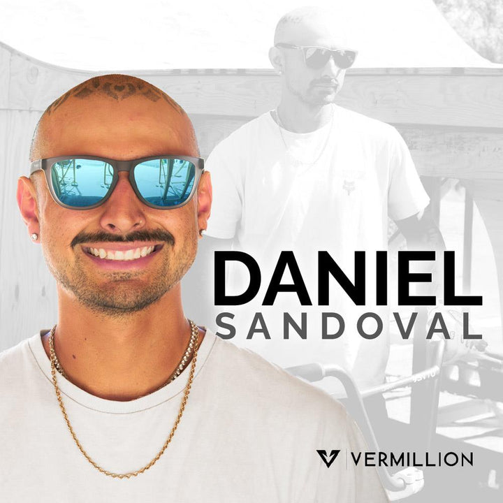 Vermillion Endy Sunglasses - Daniel Sandoval Signature - Grey/Light Blue