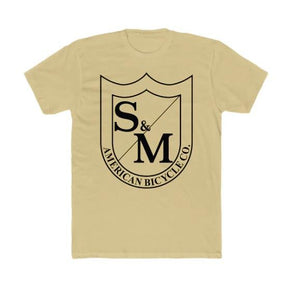 S&M Big Shield T-Shirt - Black On Khaki