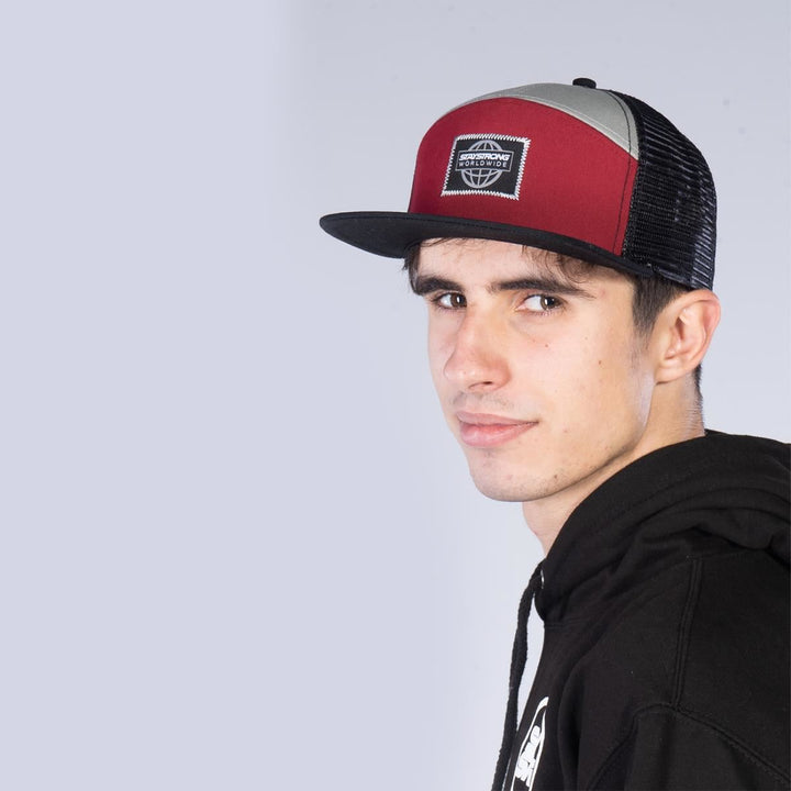Stay Strong World Wide Snapback - Black/Maroon