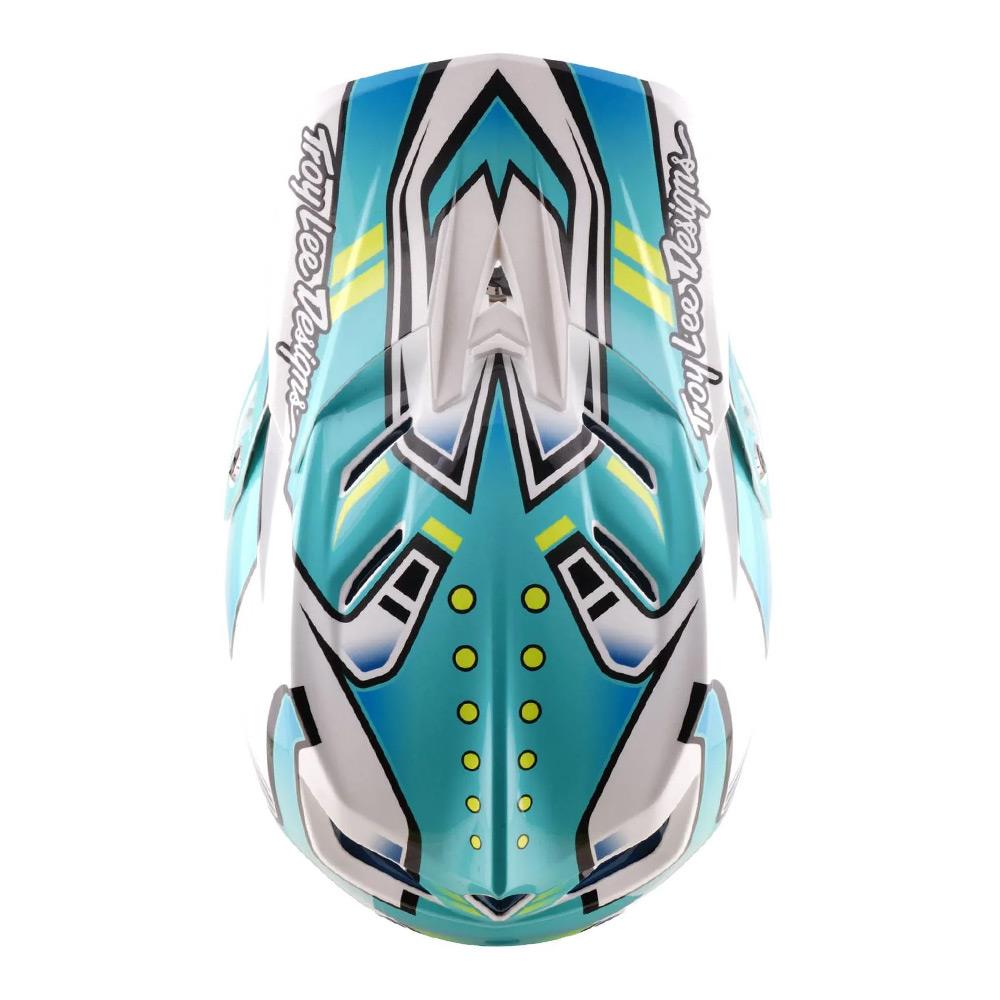 Troy Lee D4 Composite Race Helmet - Crest Real Teal