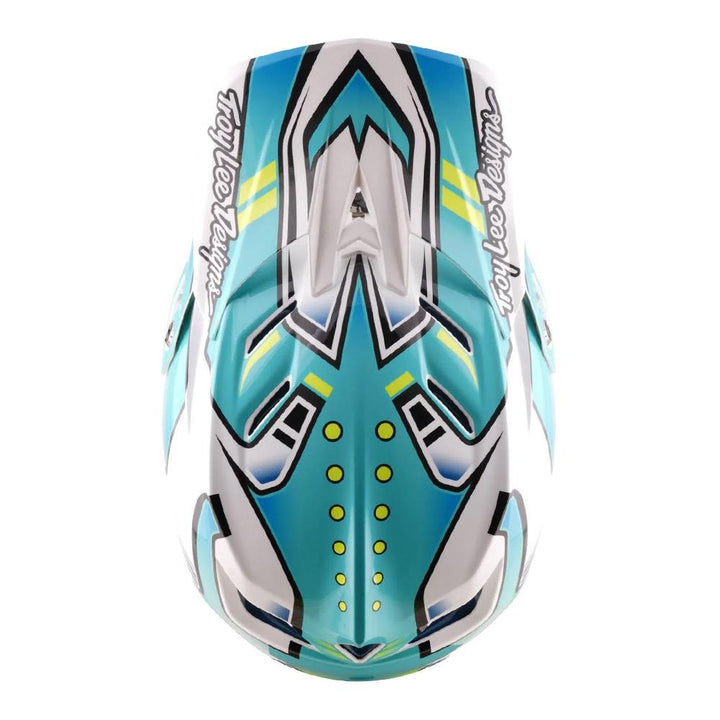 Troy Lee D4 Composite Race Helmet - Crest Real Teal