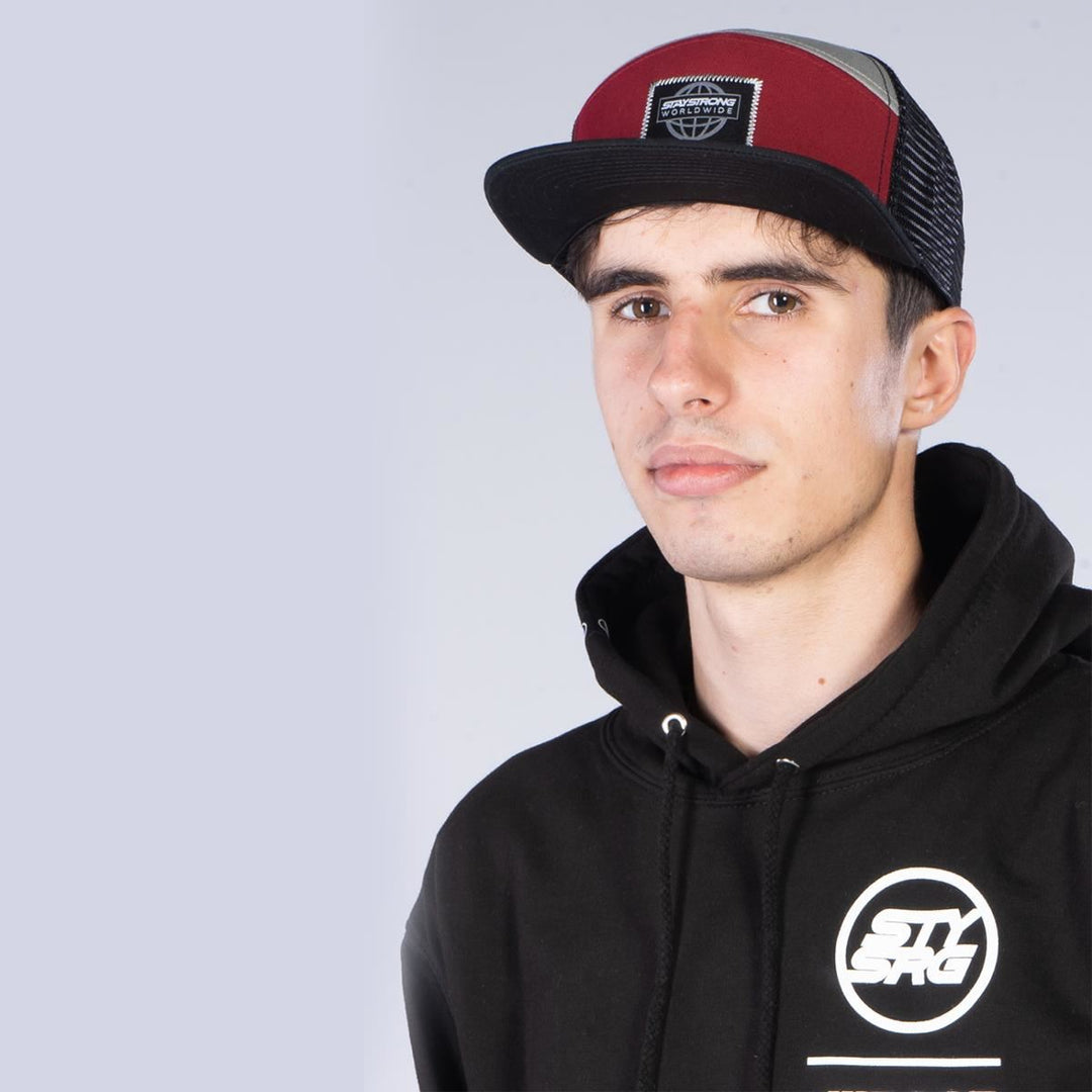 Stay Strong World Wide Snapback - Black/Maroon