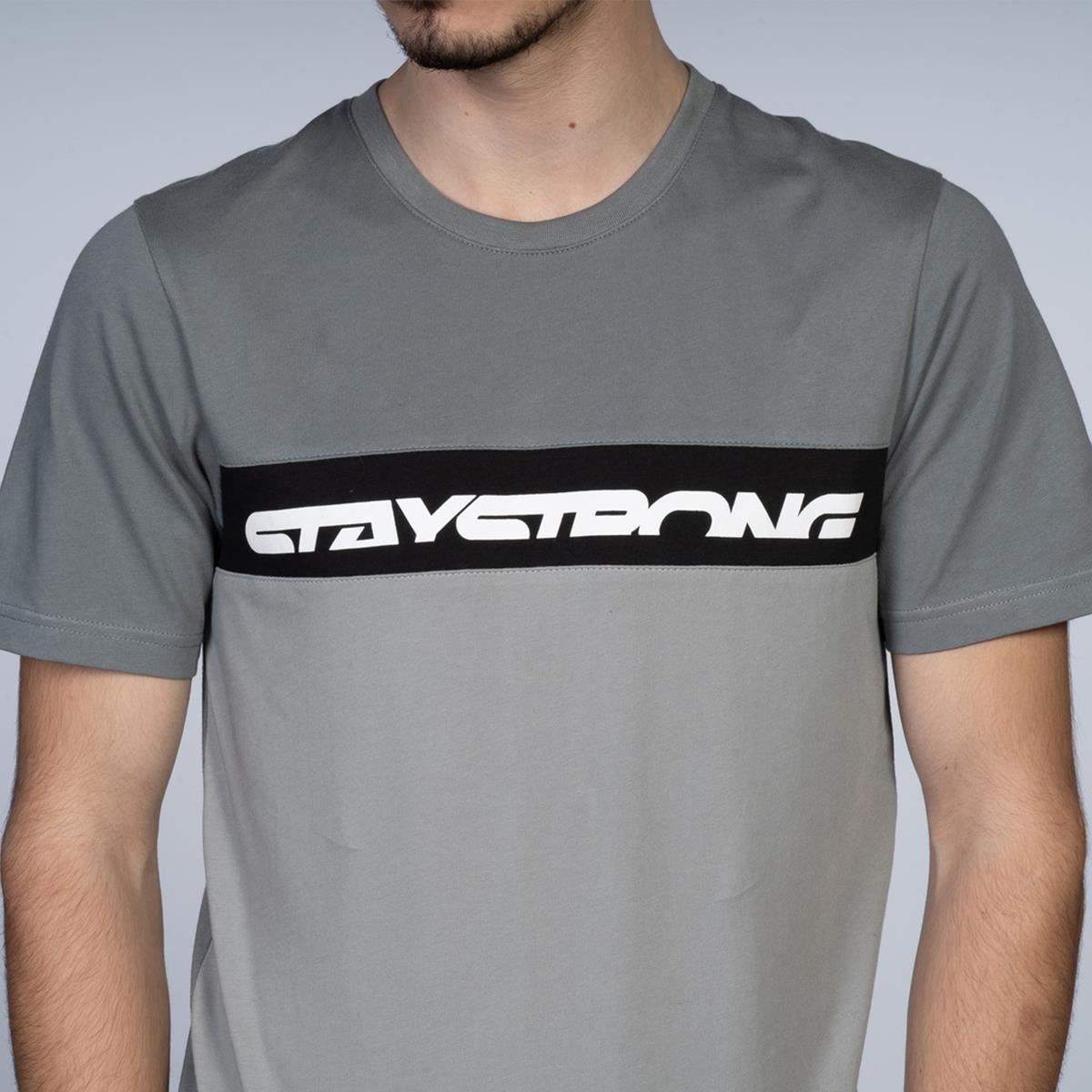 Stay Strong Cut Off T-Shirt - Black/Grey