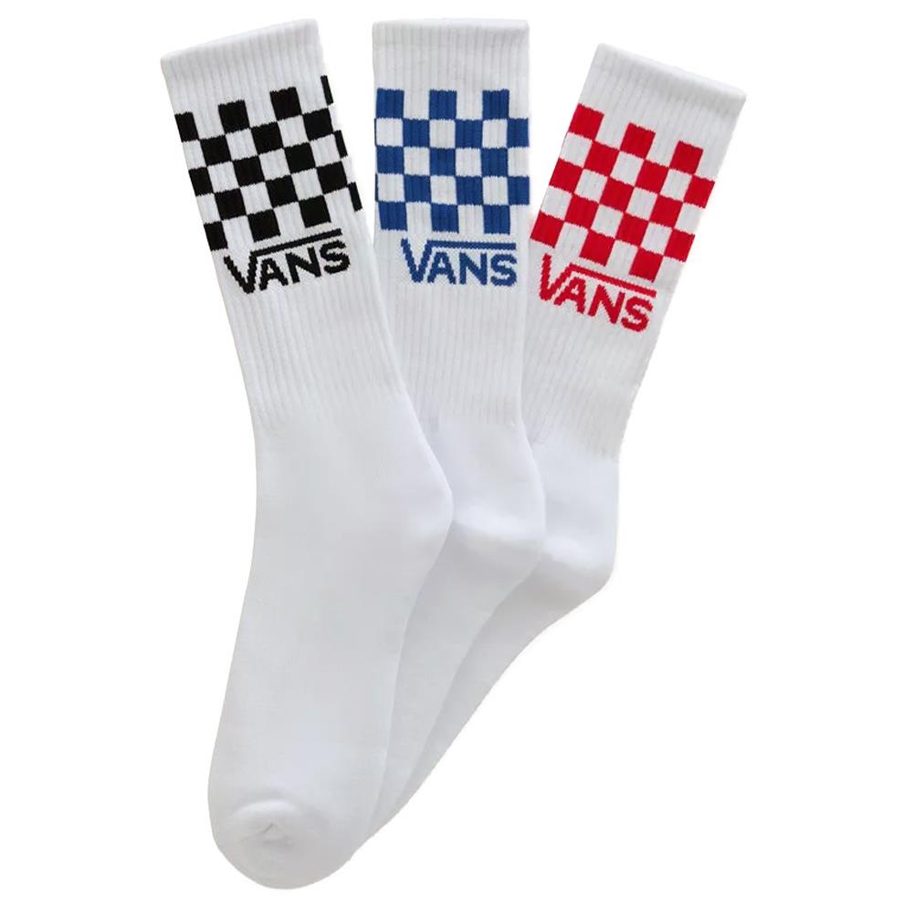 Vans Classic Check Crew Socks 3-Pack - White