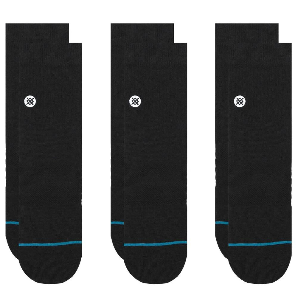 Stance Icon Quarter Socks 3-Pack - Black