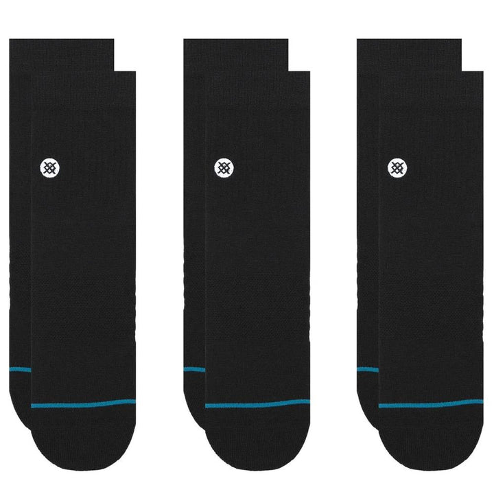 Stance Icon Quarter Socks 3-Pack - Black