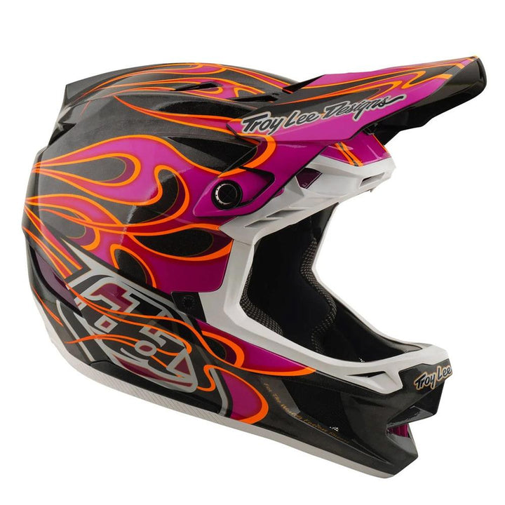 Troy Lee D4 Carbon MIPS Race Helmet - Torched Carbon/Magenta