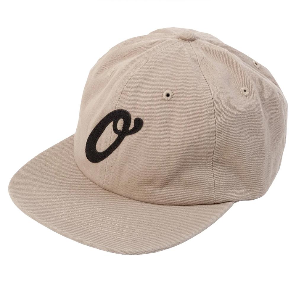 Odyssey Clubhouse Unstructured 6 Panel Hat - Tan With Black Aplique