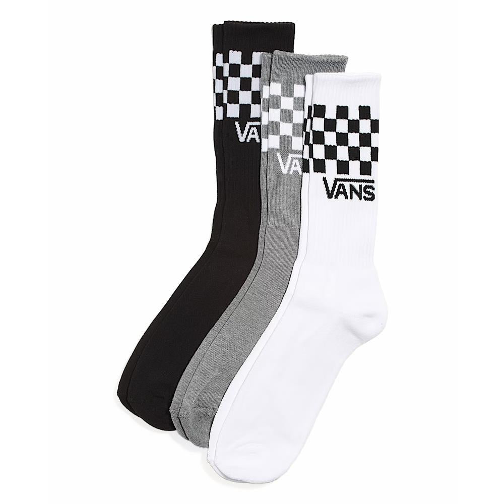 Vans Classic Check Crew Socks 3-Pack - Checkerboard Black/White