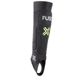 Fuse Omega Pro Shin/Ankle Combo Kids Pads - Black/ Neon Yellow