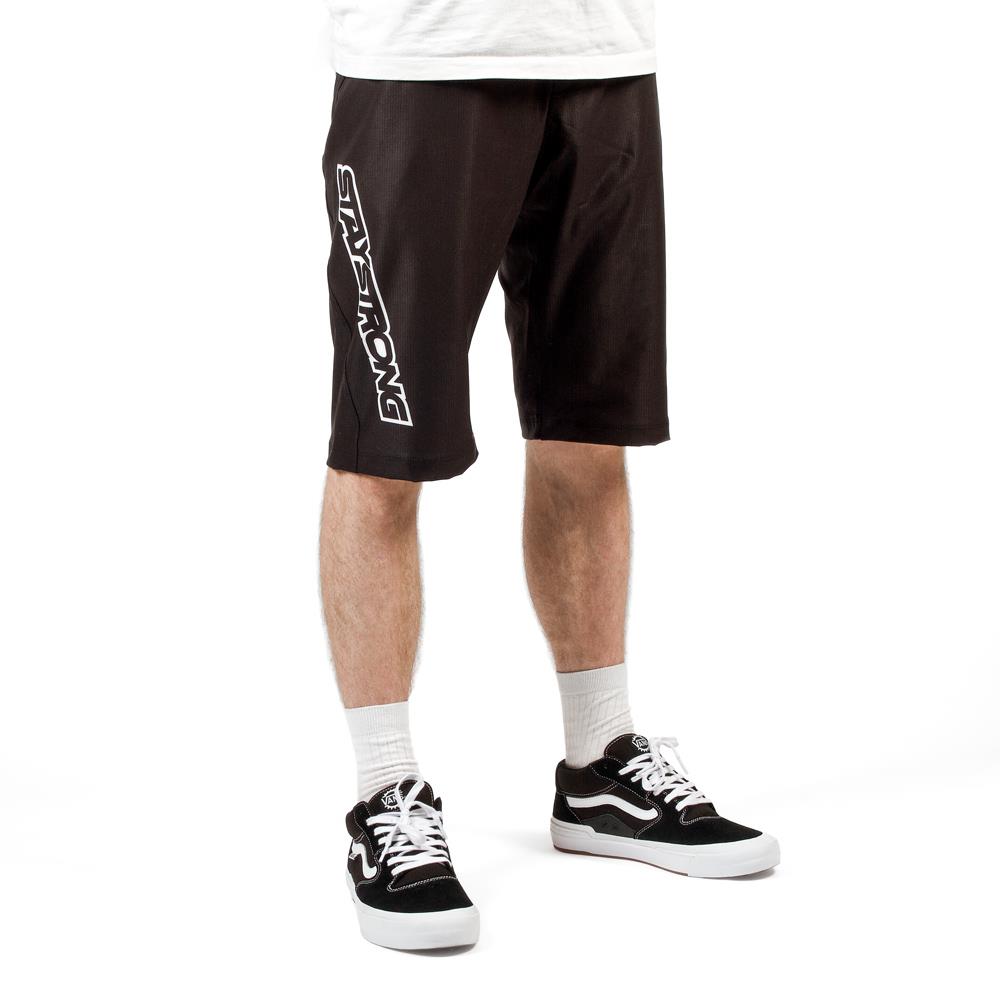 Stay Strong V3 Race Shorts - Black/White