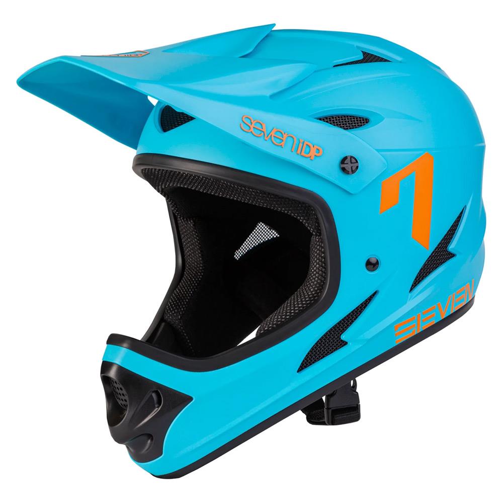 Seven iDP M1 Race Helmet - Light Blue/Orange