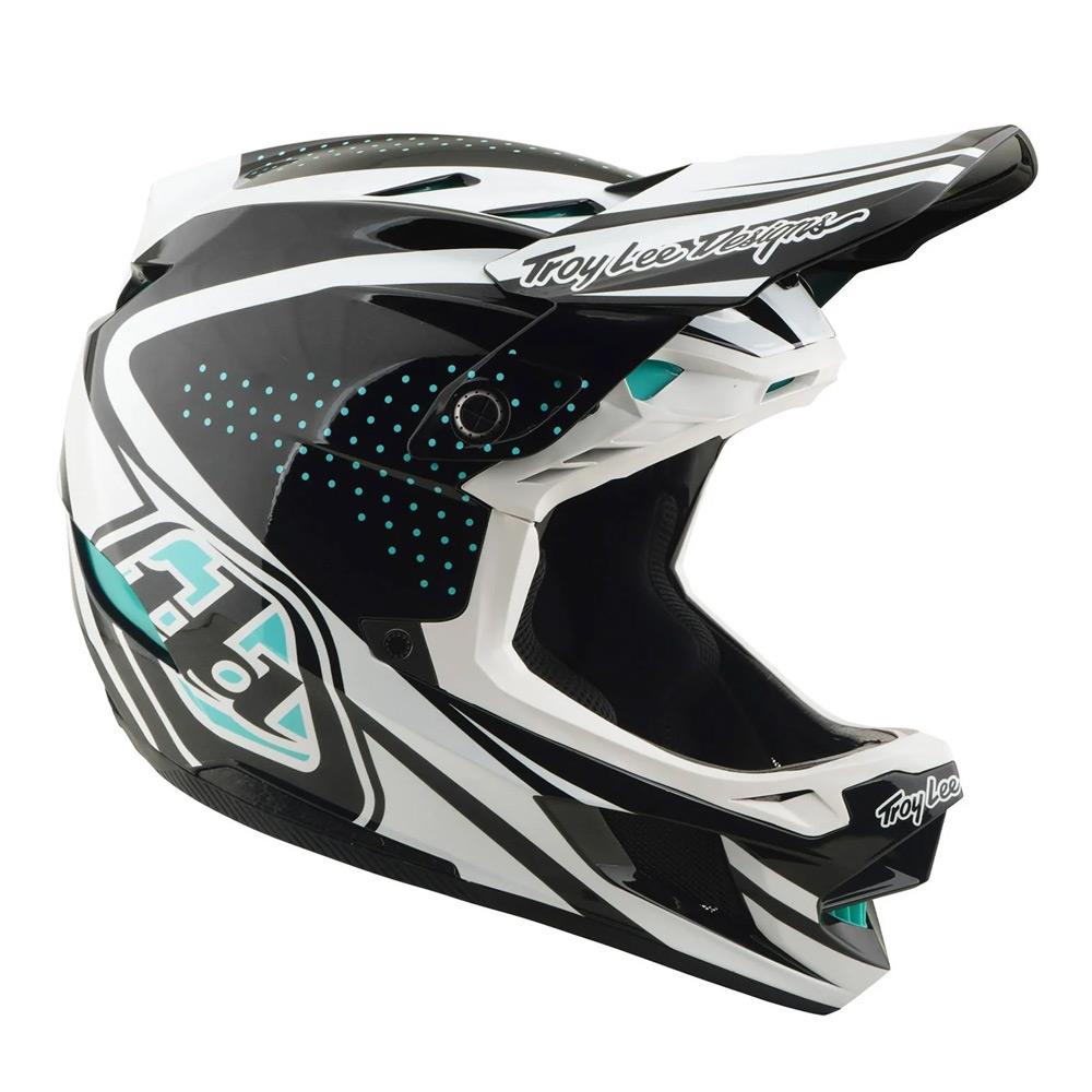 Troy Lee D4 Polyacrylite MIPS Race Helmet - The Line Charcoal/White