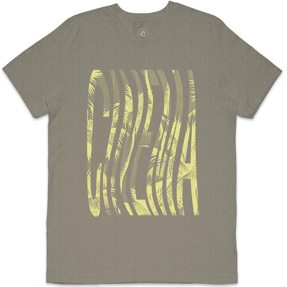 Cinema Acid Palms T-Shirt - Heather/Stone