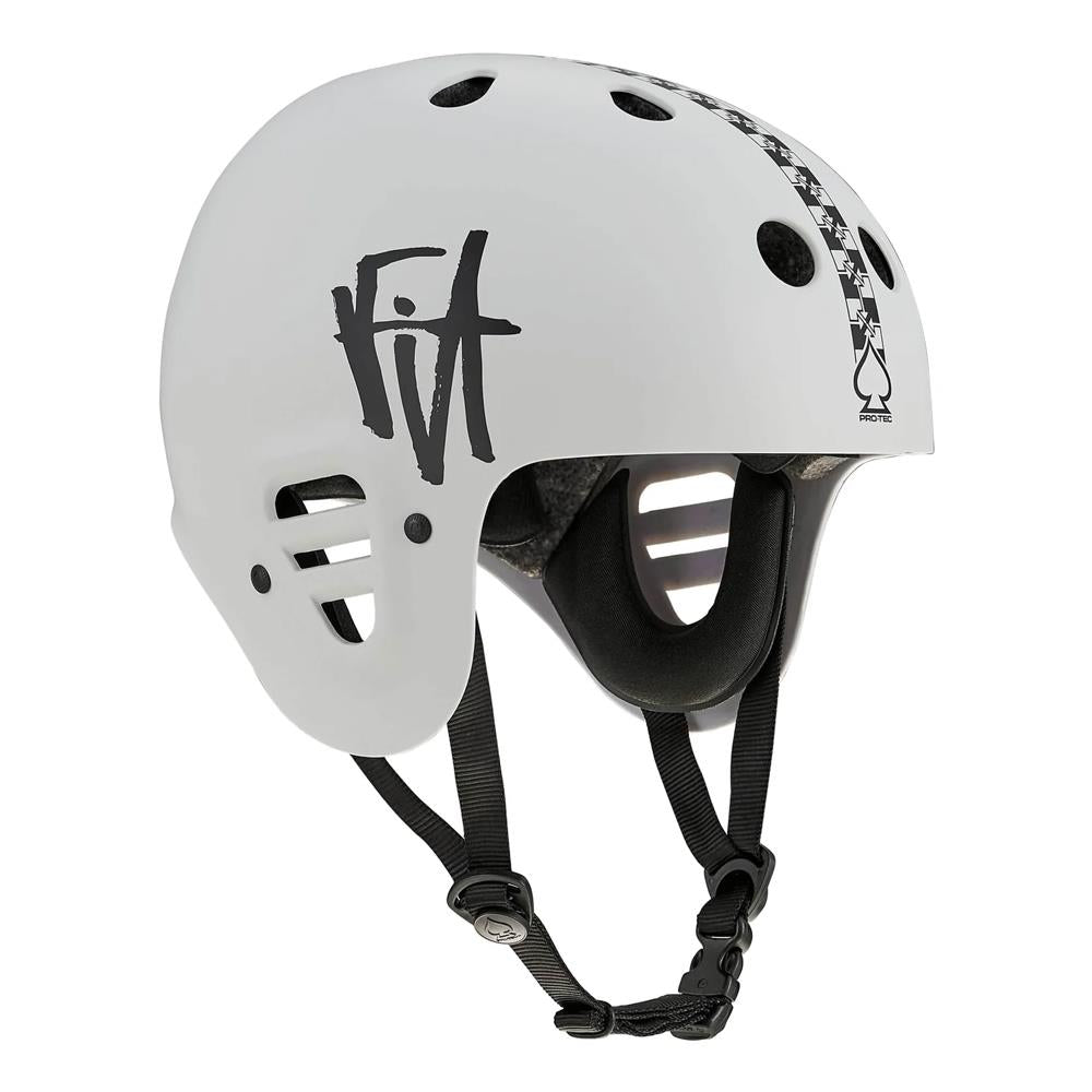Pro-Tec Full Cut FIT Checkered Helmet - Light Grey