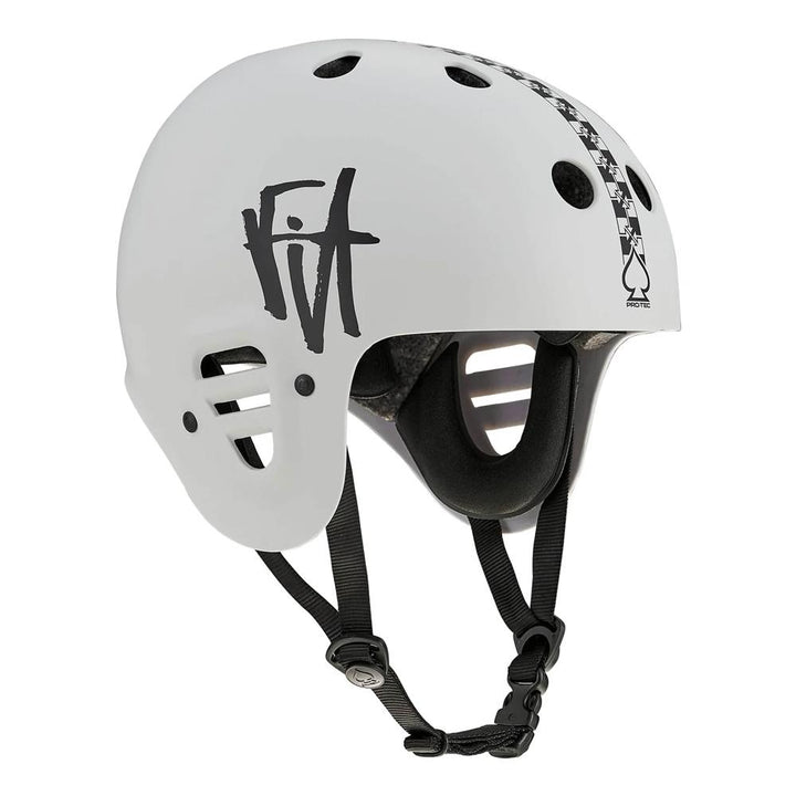 Pro-Tec Full Cut FIT Checkered Helmet - Light Grey