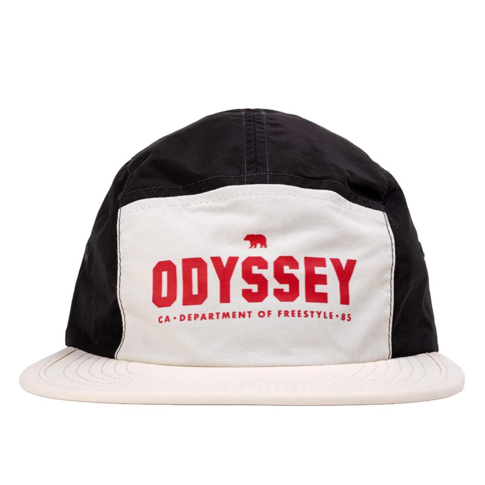 Odyssey Campus Nylon 5 Panel Camper Hat - Off White/Black