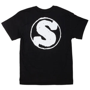 Sunday Hard Print T-Shirt - Black With White Ink