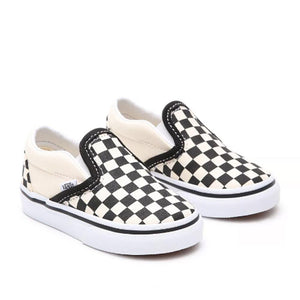 Vans Slip-on Slip-on Zapatillas (1-4 años) - tablero de ajedrez Negro/Blanco