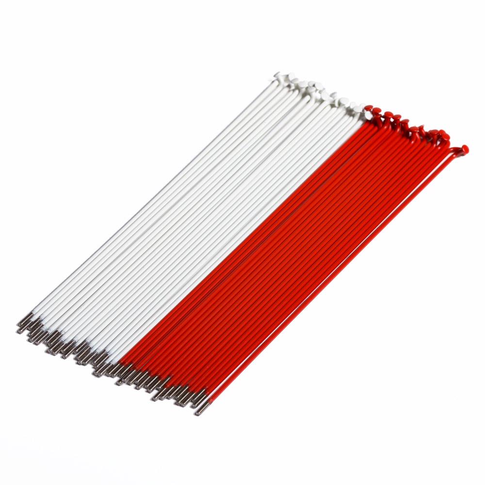Source Spokes (Pattern 50 50) - White/Red – Source BMX