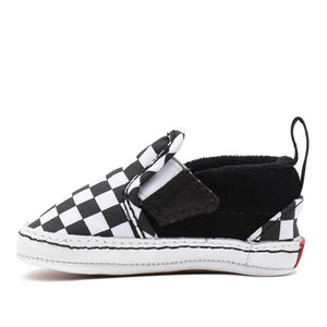 Vans Infant Slip-On V Checker Crib Shoes (0-1 Year) - Black/True White