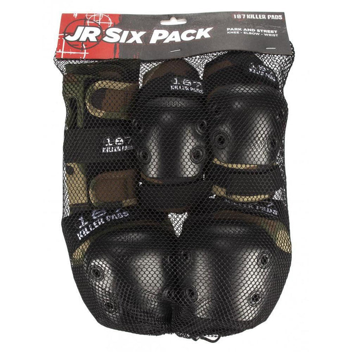 187 Killer Pads OSFA Jr. Six Pack Set - Camo