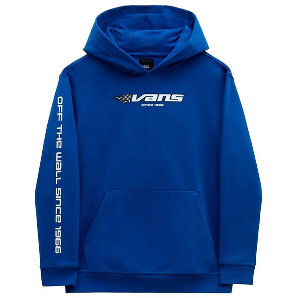 Vans Boys Reflective Checkerboard Flame Pullover Hoodie True Blue
