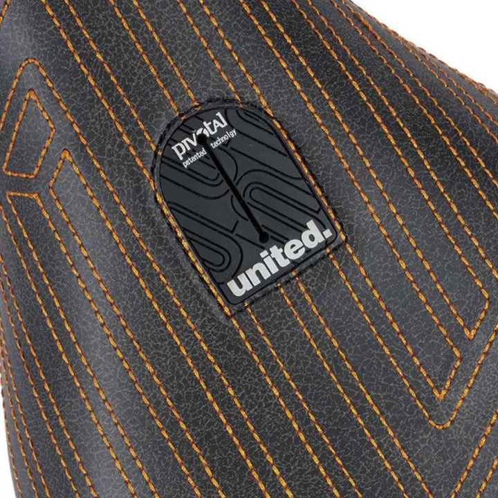 United Squad Fat Pivotal Seat - Black with Orange Stitch