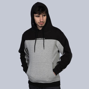 Stay Strong Cut Off Hoodie - Black/Grey