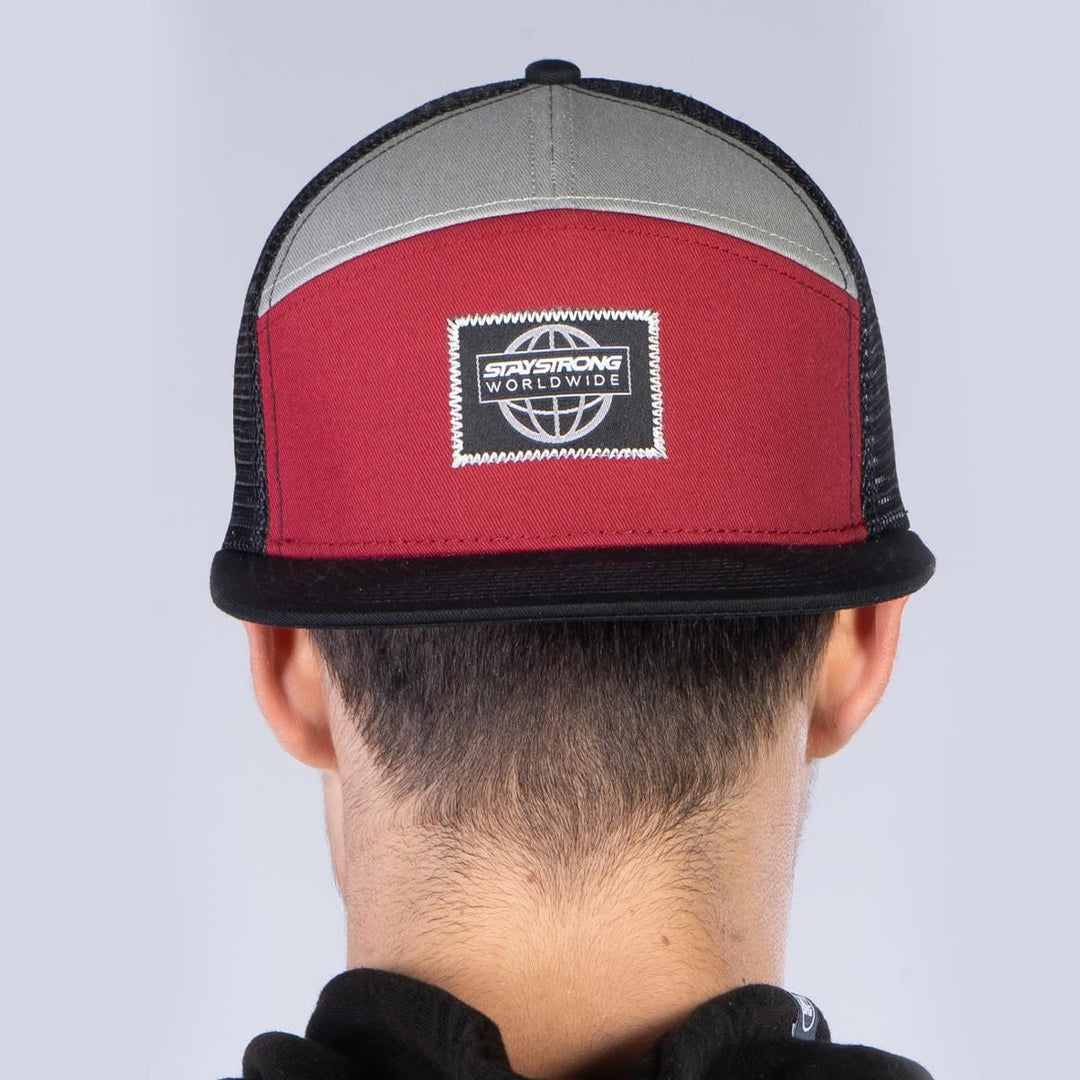 Stay Strong World Wide Snapback - Black/Maroon