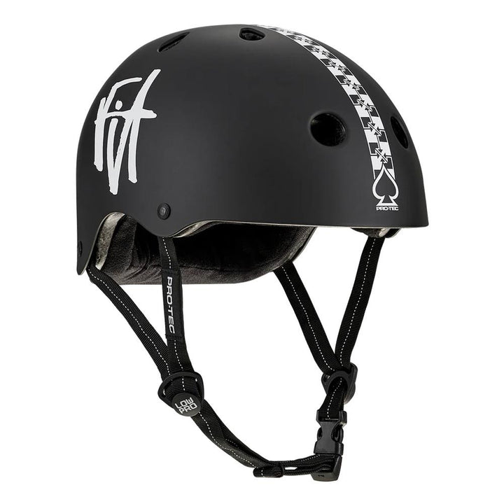 Pro-Tec Low Pro FIT Checkered Helmet - Matt Black