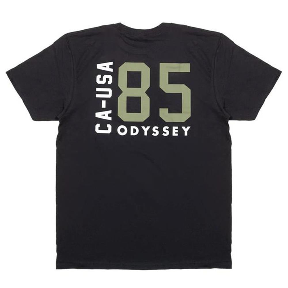 Odyssey Import T-Shirt - Black With Olive Ink