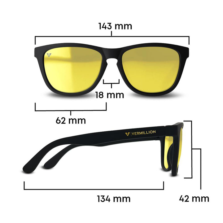 Vermillion Endy Sunglasses - Connor Fields Signature - Black/Gold