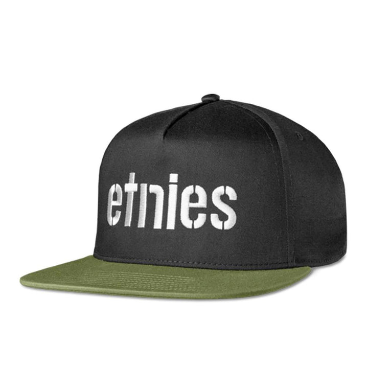 Etnies Corp Snapback Cap - Black/Olive