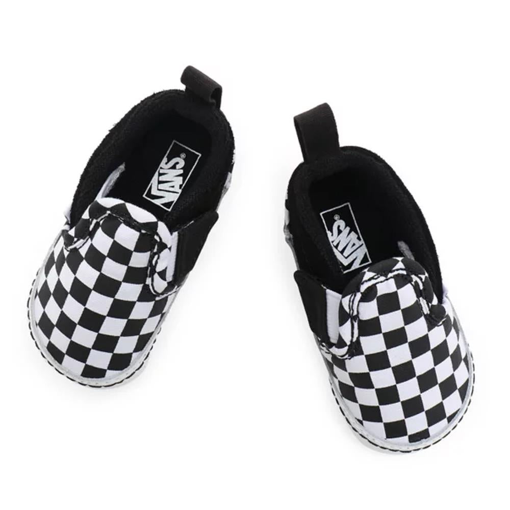Vans Infant Slip-On V Checker Crib Shoes (0-1 Year) - Black/True White