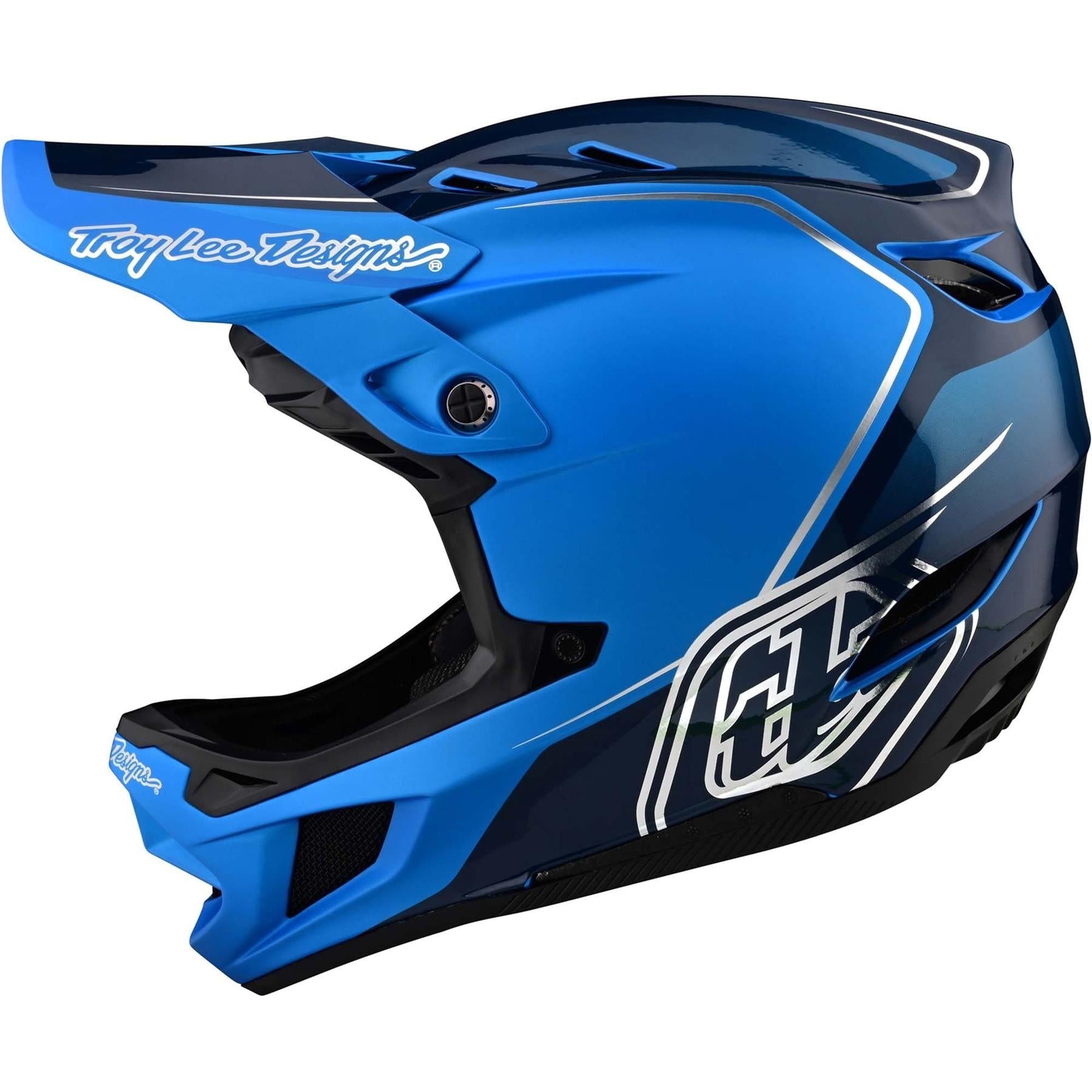 Troy Lee D4 Composite Race Helmet - Shadow/Blue