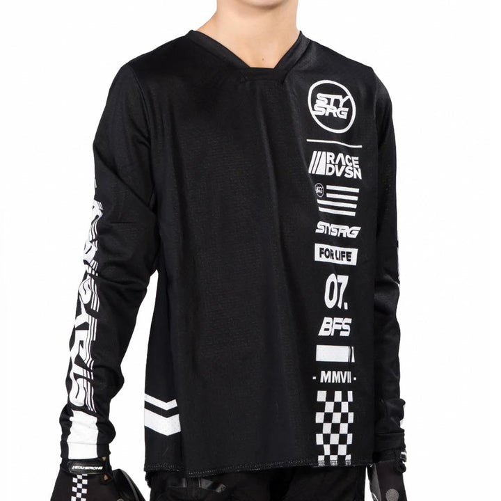 Stay Strong Race DVSN Kids Race Jersey - Black