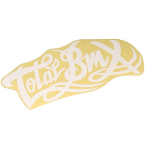 Total BMX Large Logo Sticker - White