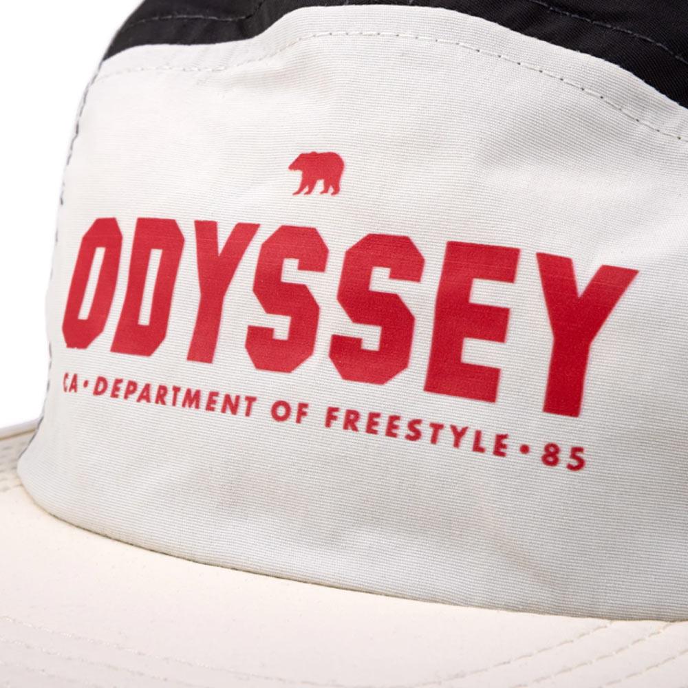 Odyssey Campus Nylon 5 Panel Camper Hat - Off White/Black
